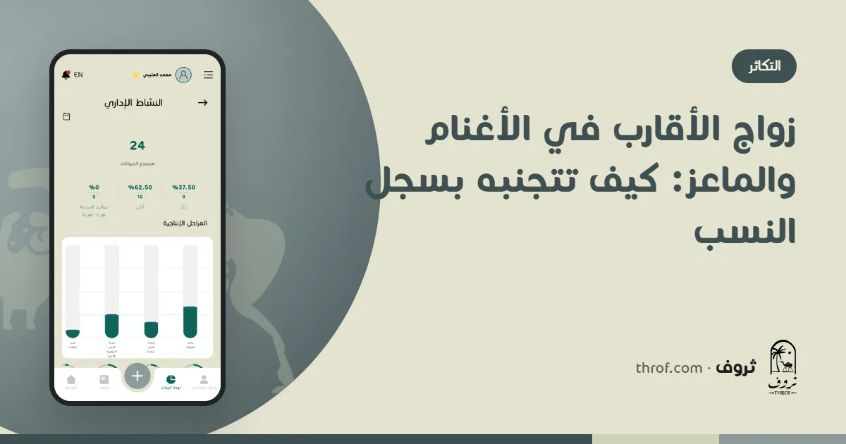 شجرة نسب لنعجة مع أمها وأبيها على شاشة الهاتف — ثروف