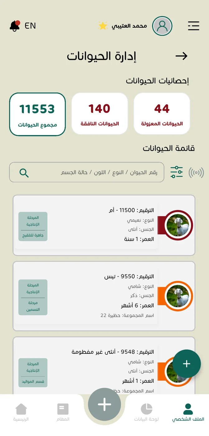 ملف حيوان في ثروف